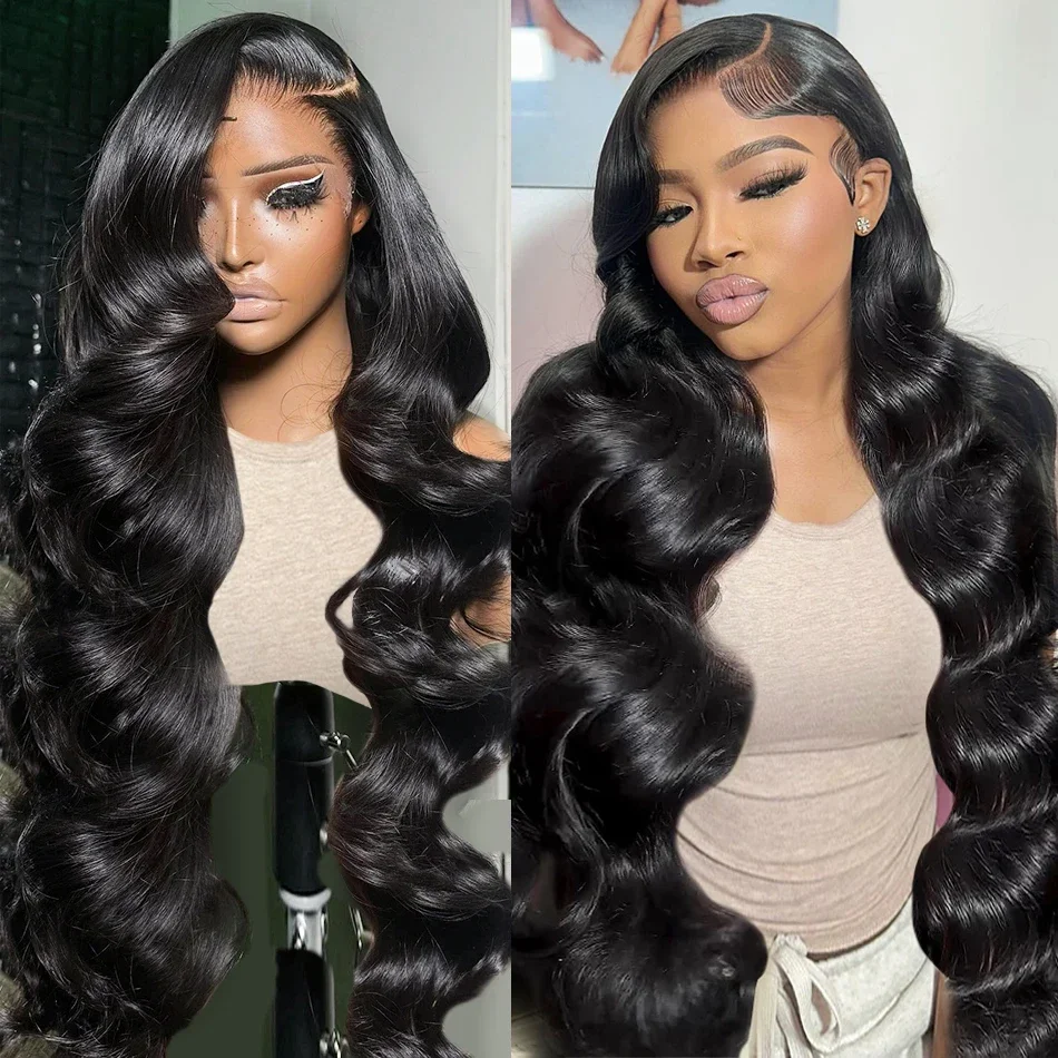 250 Density 13x6 HD Transparent Lace Frontal Wig Brazilian 13x4 Body Wave Ready To Wear 5x5 Lace Closure Glueless Wig For Women