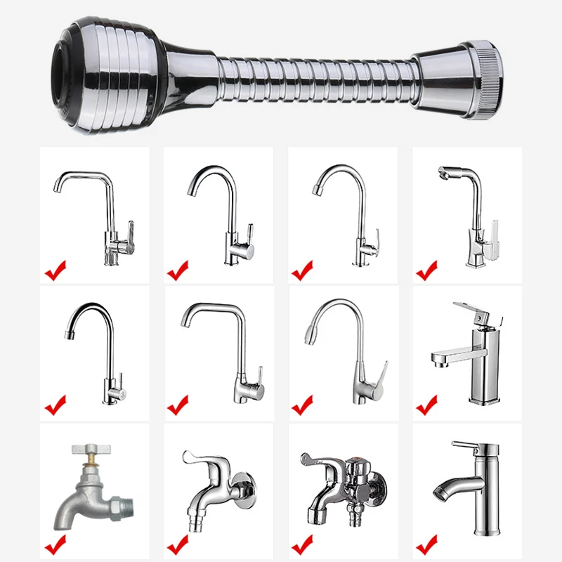 Extensor de grifo de alta presión, burbujeador giratorio 360, 2 modos, ahorro de agua, accesorios de baño, suministros de cocina