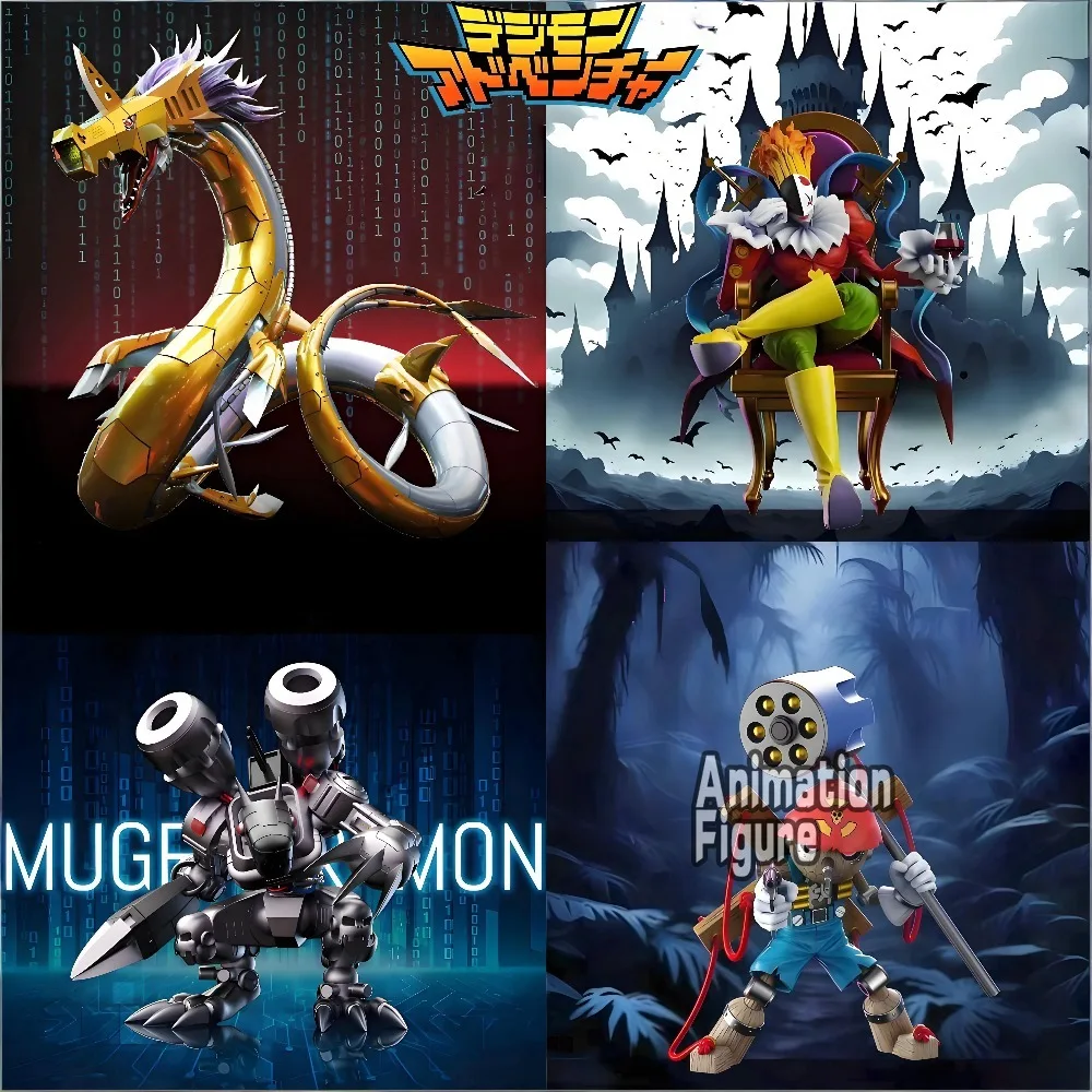 8-20cm Anime Digimon Adventure Figure Dark Masters Action Figures Pvc Collection Model Toys for Children Gifts