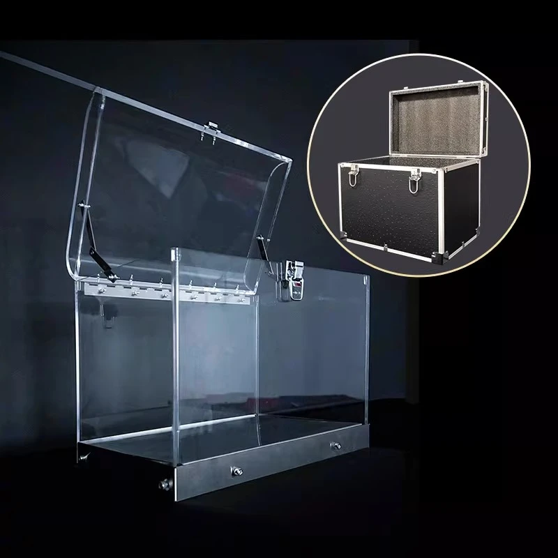Magic props transparent cash box high quality acrylic empty box