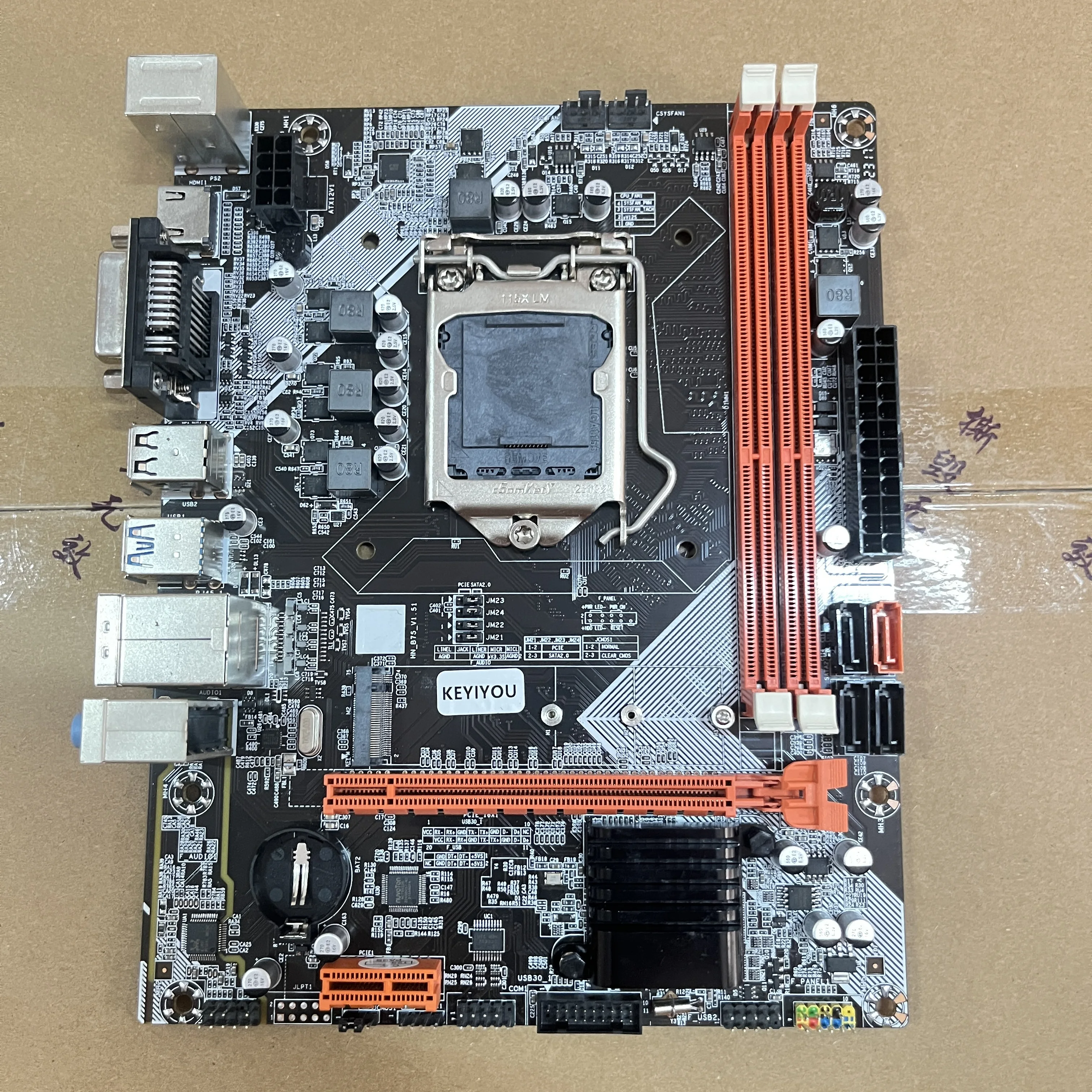 Imagem -05 - Lga 1155 Motherboard Suporte i3 i5 i7 Core Cpu Ddr3 1600mhz pc Desktop M.2 Nvme Hdmi Vga 1155 Mainboard B75