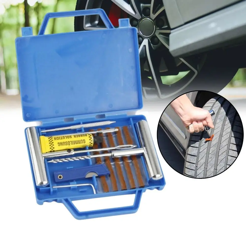 

Heavy Duty Tire Repair Tool Kit Repair Tools Tool Set Puncture Repair Kit Emergency Tools Portable Tubeless Tire Repair