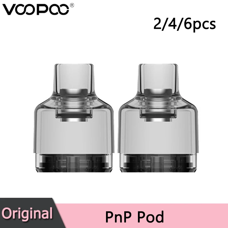 2/4/6pcs Original VOOPOO PnP Pod 4.5ML Empty Cartridge Atomizer Tank For E Cigarette Drag X  / Drag S  Argus/ Argus Pro Kit