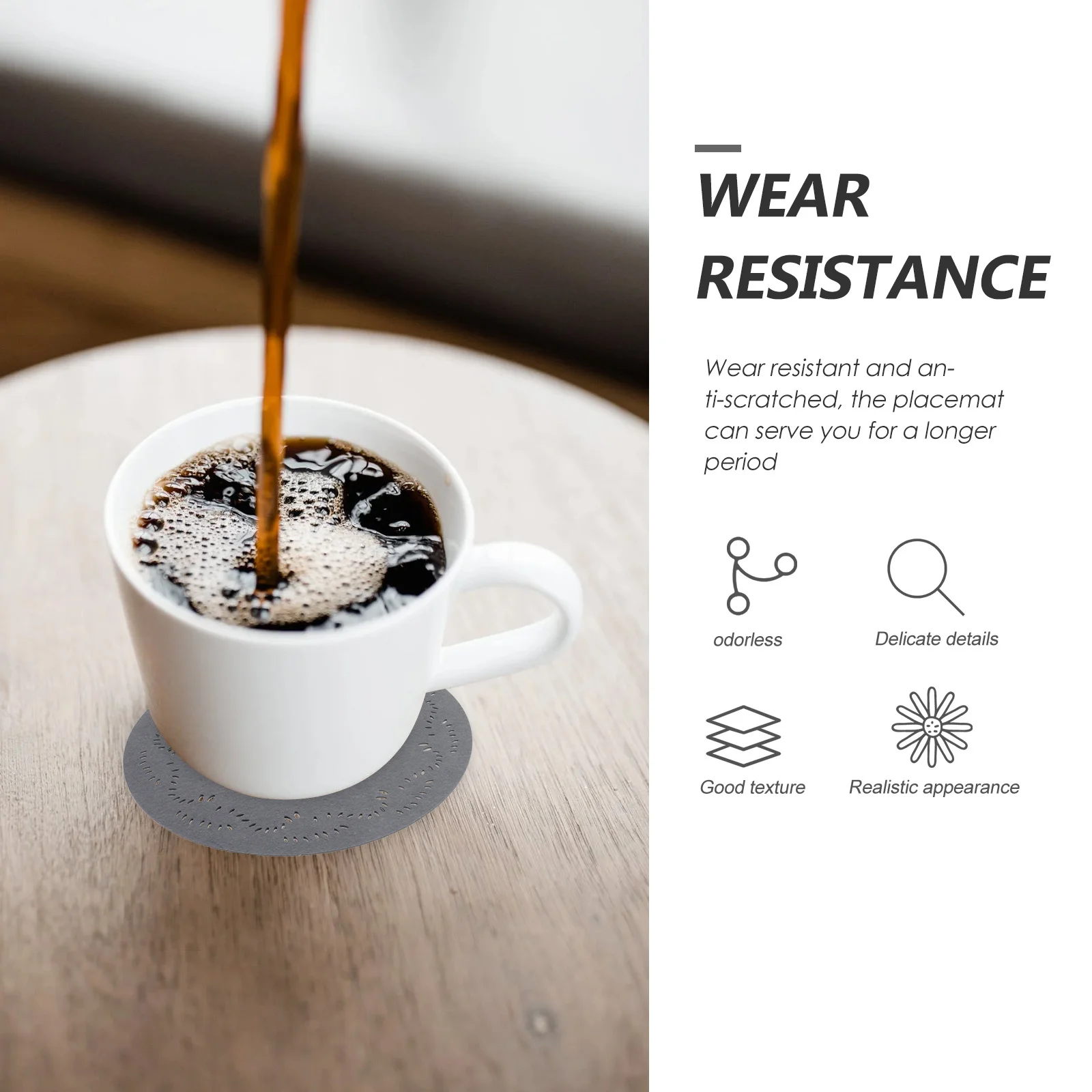 4Pcs Christmas Tree Placemats Felt Xmas Party Table Mats Decorative Coaster Dining Table Decor Anti-Slip Placemats