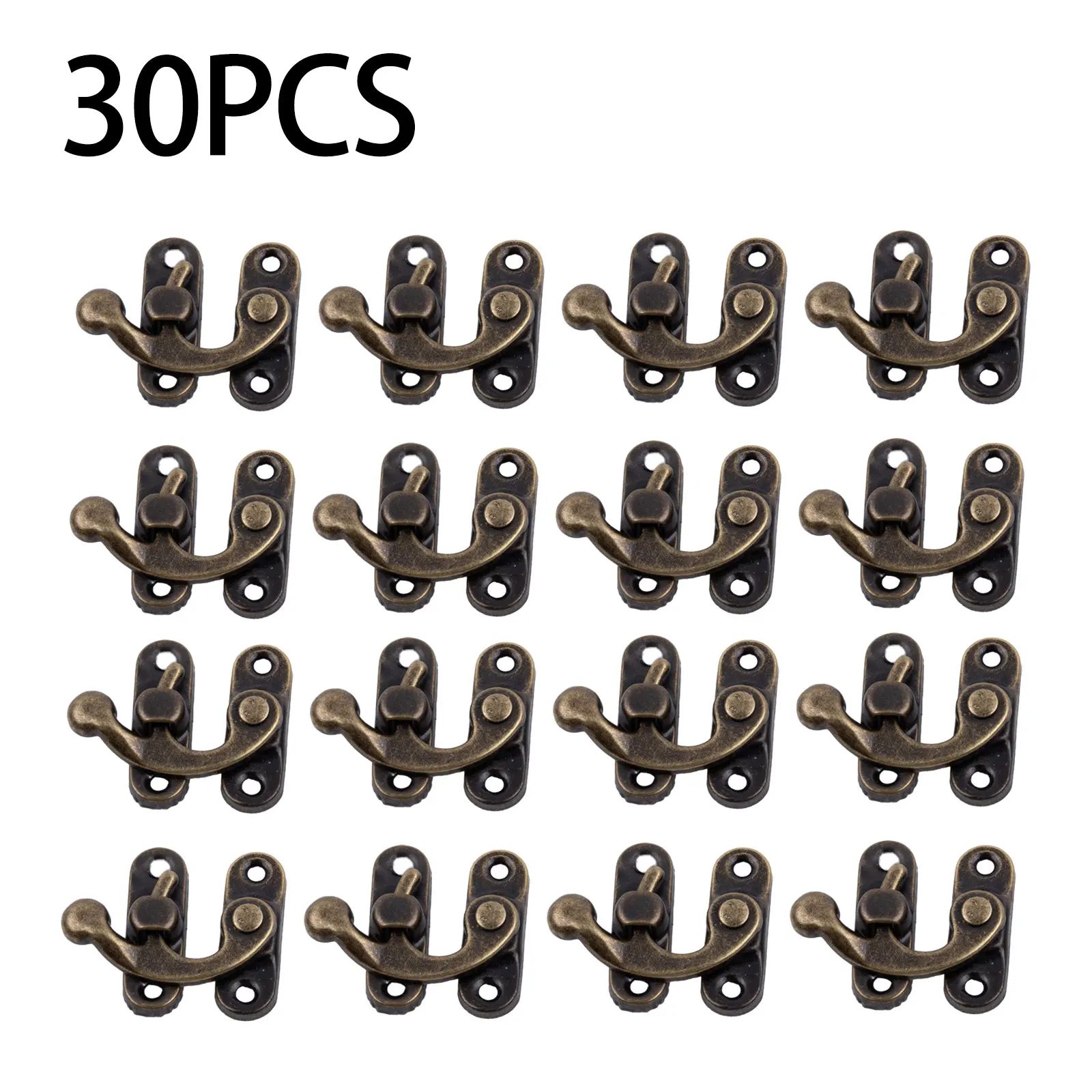 30pcs for Iron Hasp and Staple Lock System for Wooden For Mini Boxes Craft Supply Containers and Decorative Wooden Box Projects