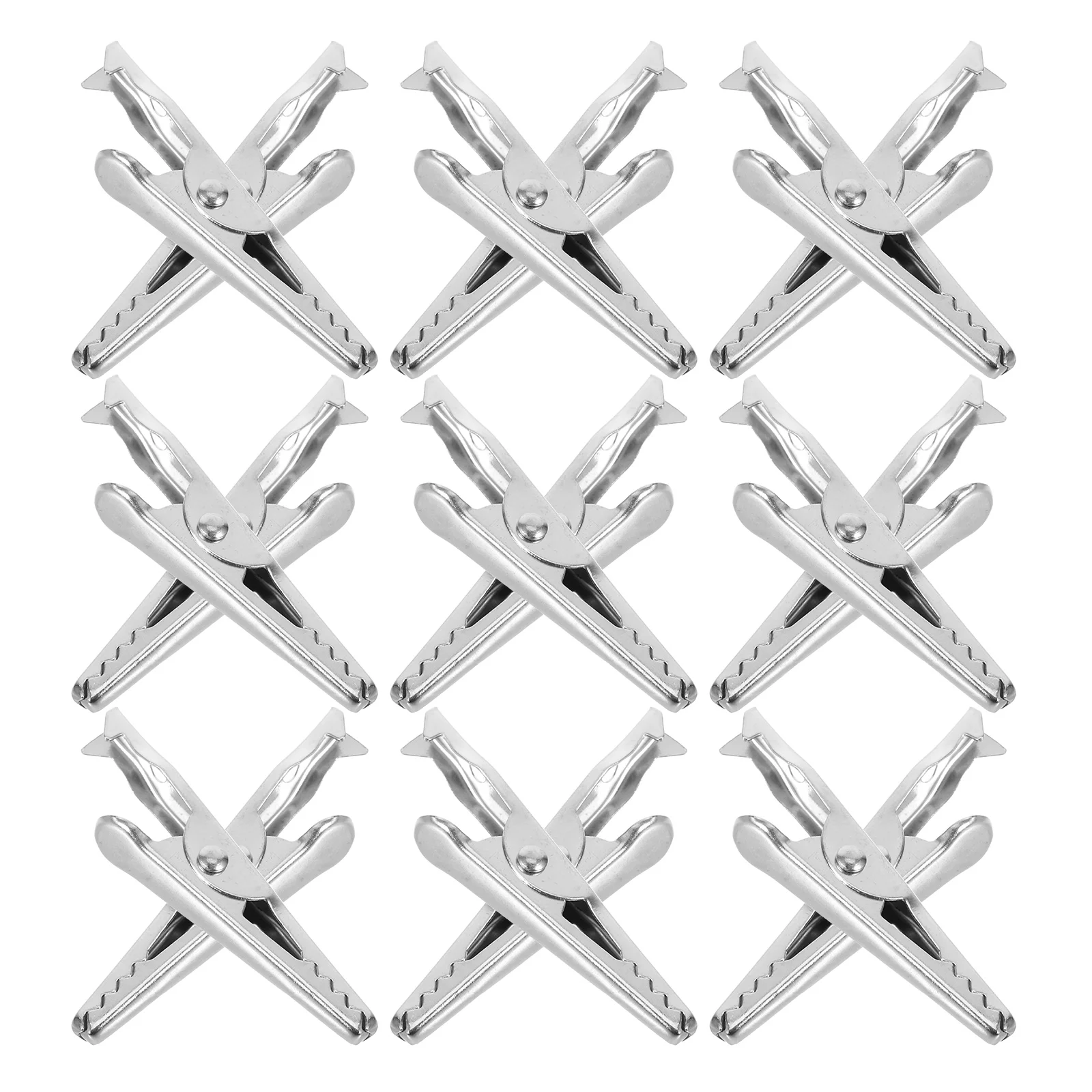

200 Pcs Alligator Clip Electric Clips Electrical Test Booster Clamps Small Wire Silver Without Wires Work