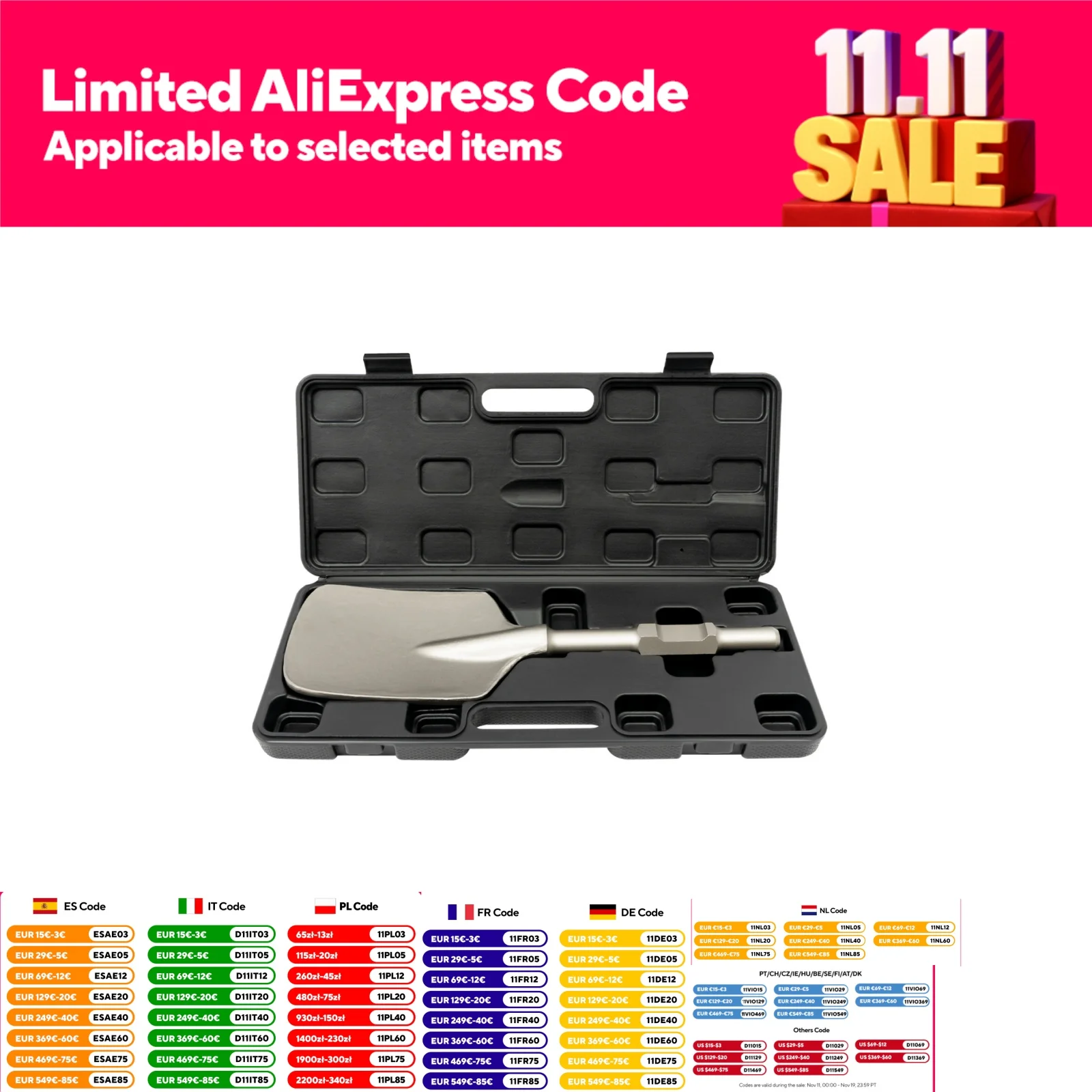 Hex Shank Demolition Hammer Clay Spade Cutter Concrete Breaker Chisel Long Shovel Bit Fit For 65/95 Jack Hammer