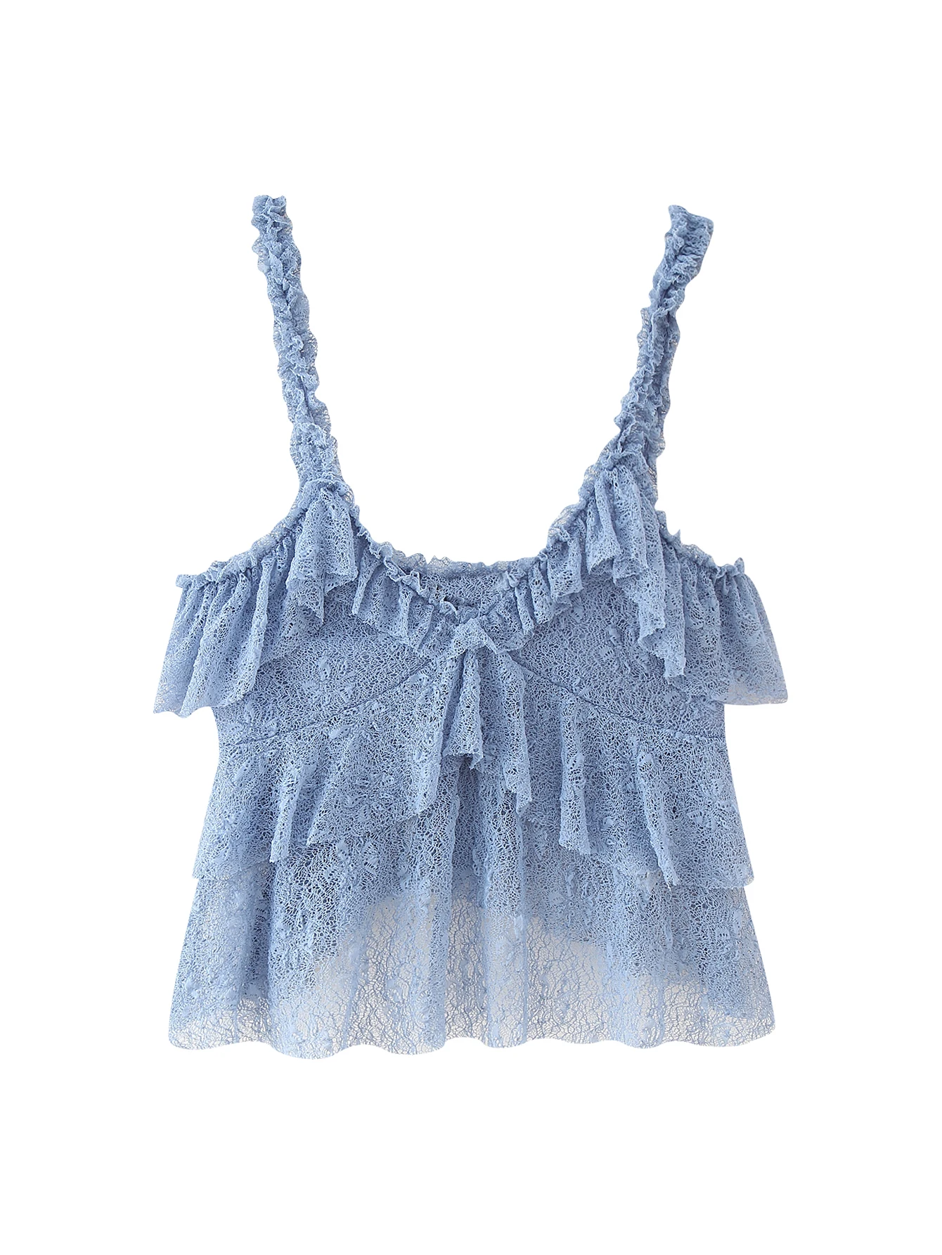 

2025 кружевная многослойная декоративная блузка, модный новый стиль, удобная офисная одежда, повседневный универсальный соблазнительный топ в стиле ретро