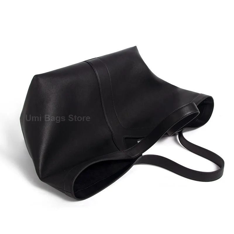 High-end Brand Genuine Leather Women's Tote Bag Retro Large Capacity Underarm Bag New Y Letter Design Versatile Shoulder Bag