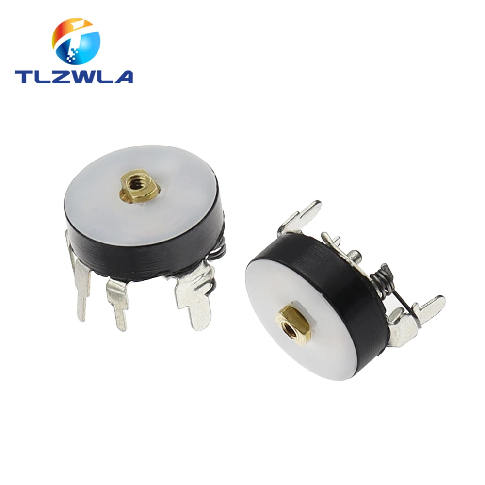 100PCS 10K RV12 Straight Angle Radio Potentiometer RV12MM B503 B103 B10K B50K Power Amplifier Volume Potentiometer With Switch