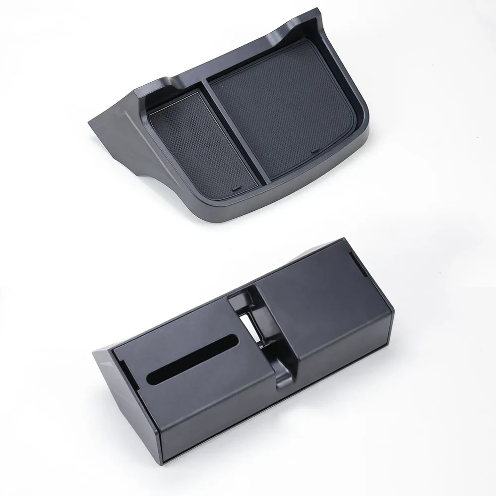 2-in-1 auto-opbergdoos voor Tesla 2024-2025 Model 3 opbergdoos onder scherm, centrale console ETC-beugelaccessoire