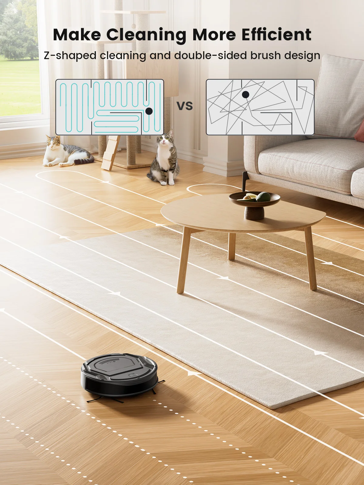 Lefant M210 Pro+ 로봇 진공청소기, 3000Pa, 200분, WiFi/앱/Alexa, 장애물 회피 PSD 190 ° , 애완동물 털에 이상적