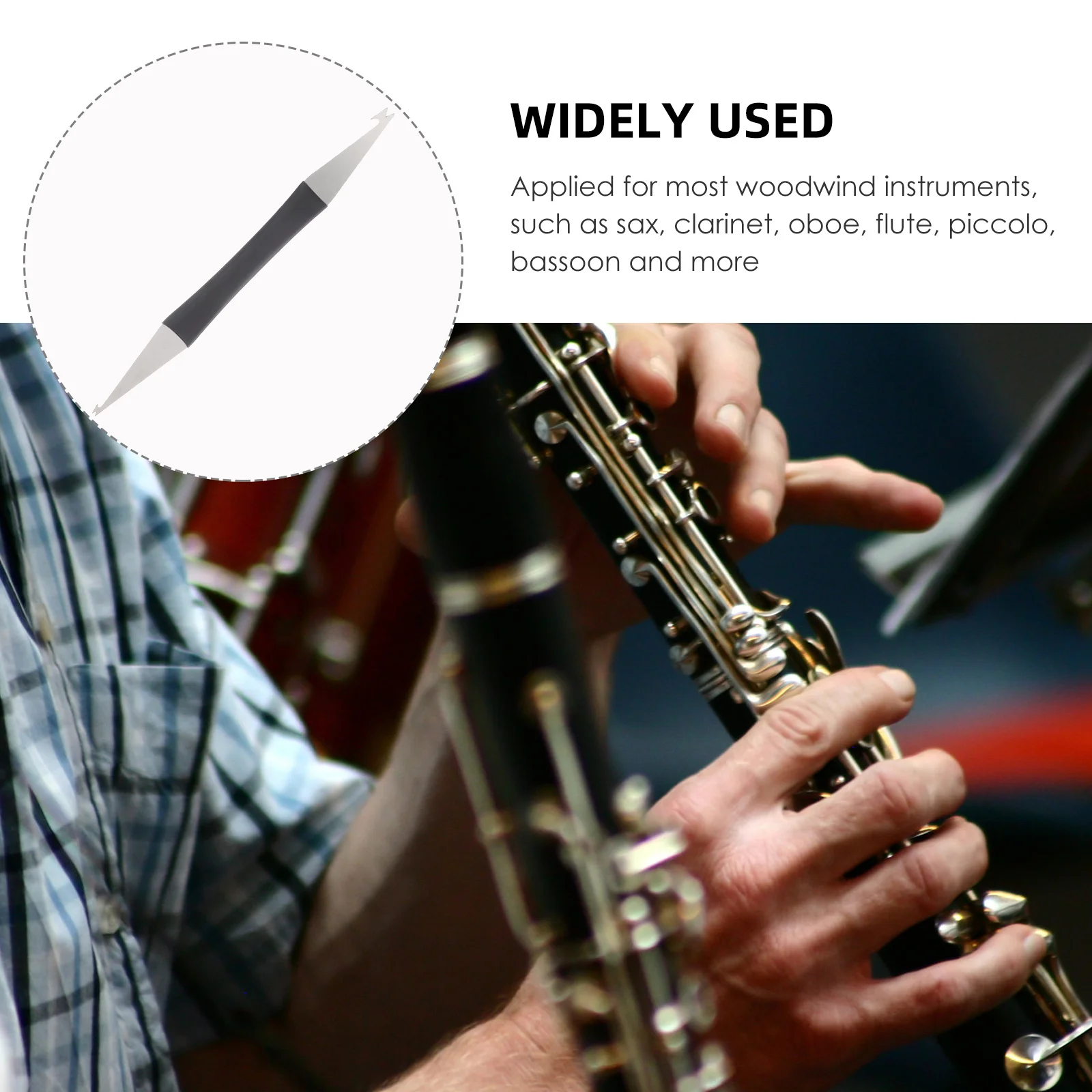 

Woodwind Instrument Repair Supplies Double Head Spring Hook Durable Saxophone Clarinet Flute Repair Tool Woodwind Spring Hook