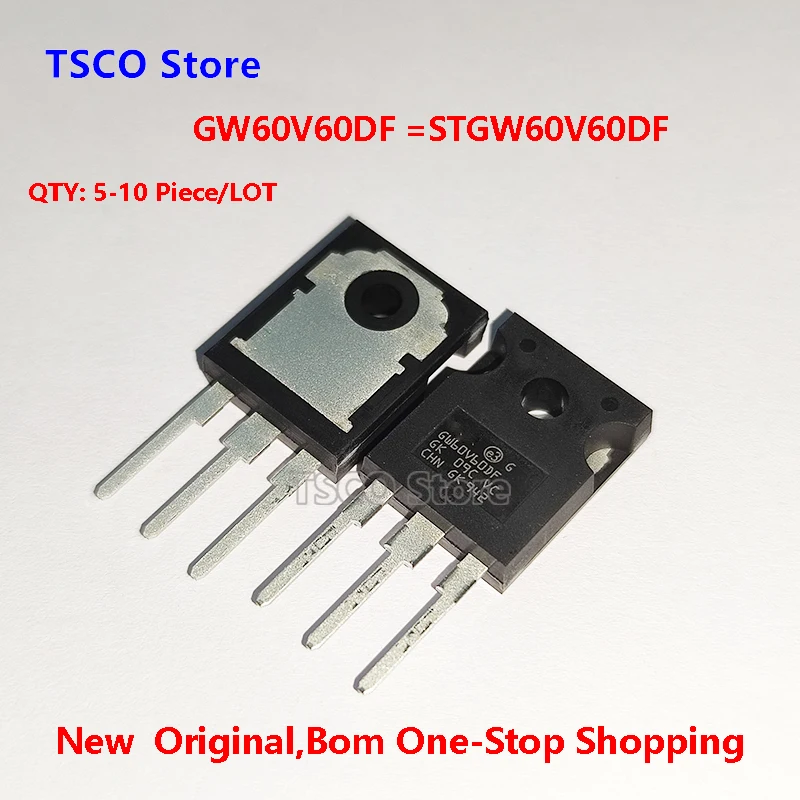 (5-10 unid/lote) GW60V60DF, STGW60V60DF nuevo Original IGBT 60A 600V TO-247