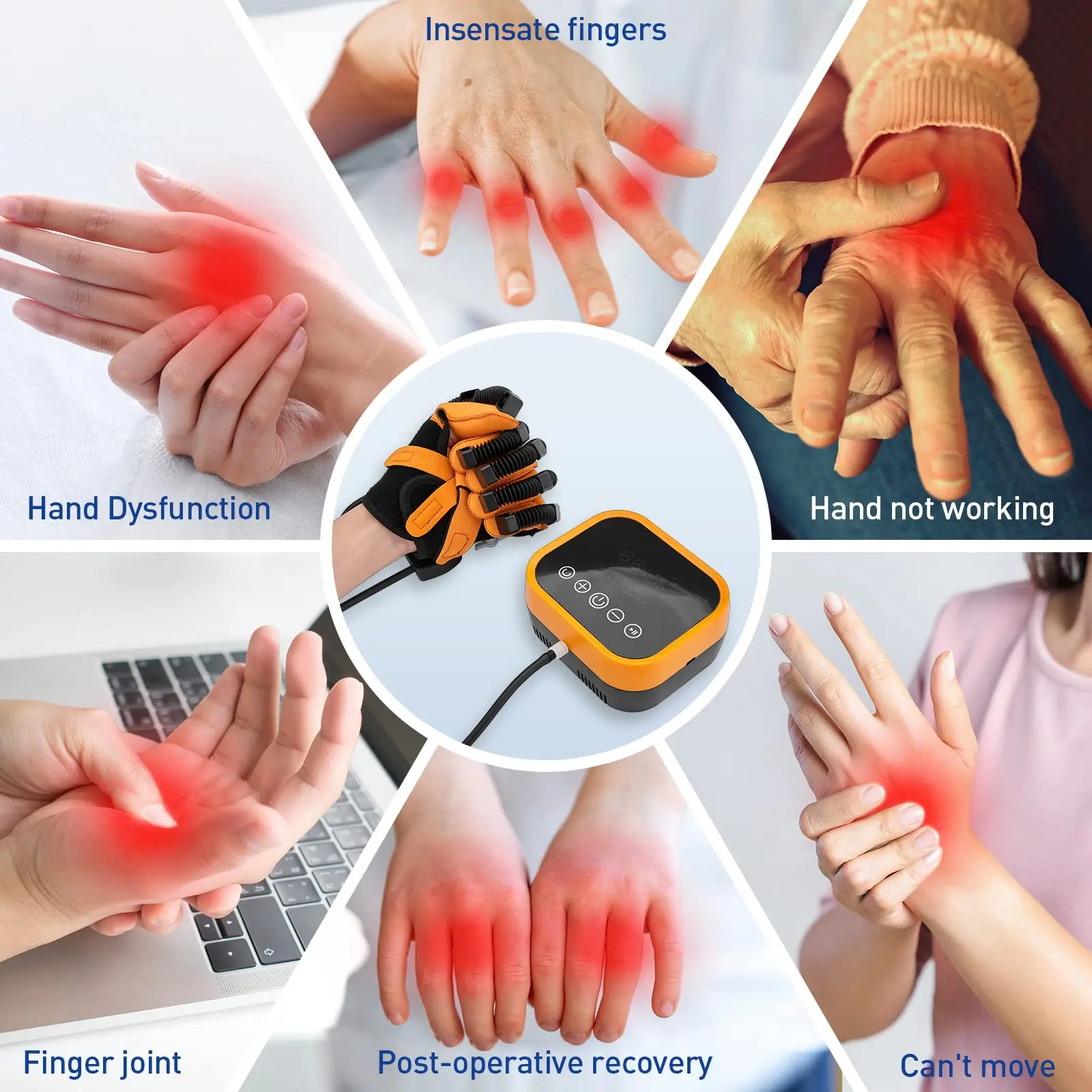 Hand Exercise Therapy Elderly Stroke Hemiplegia Hand Exercise Device Rehabilitation Robot Gloves