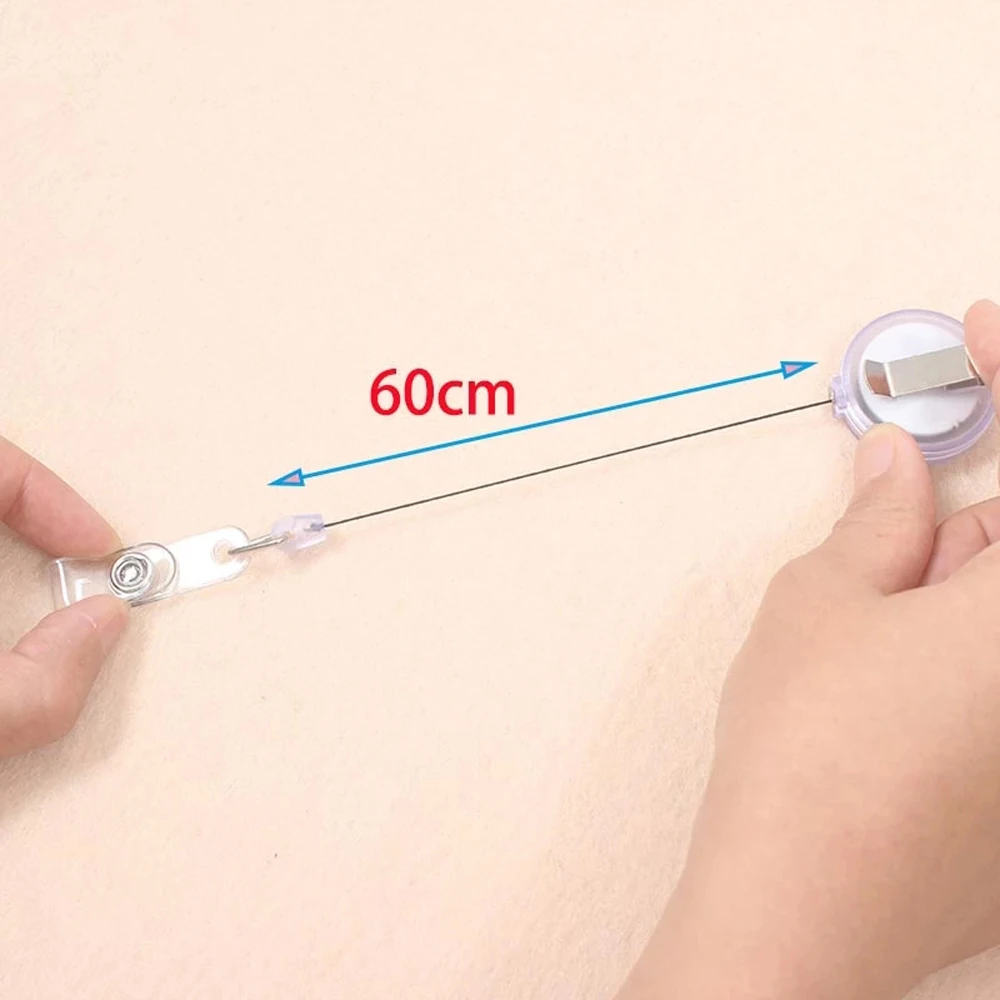 Clipe de carretel de cor de doces dos desenhos animados acrílico estudante clipes de cartão de identificação titular do crachá titular do cartão de nome retrátil carretel de crachá