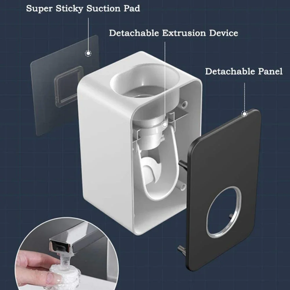 Fully automatic toothpaste dispenser, wall mounted automatic toothpaste squeezing machine, household toothpaste squeezer