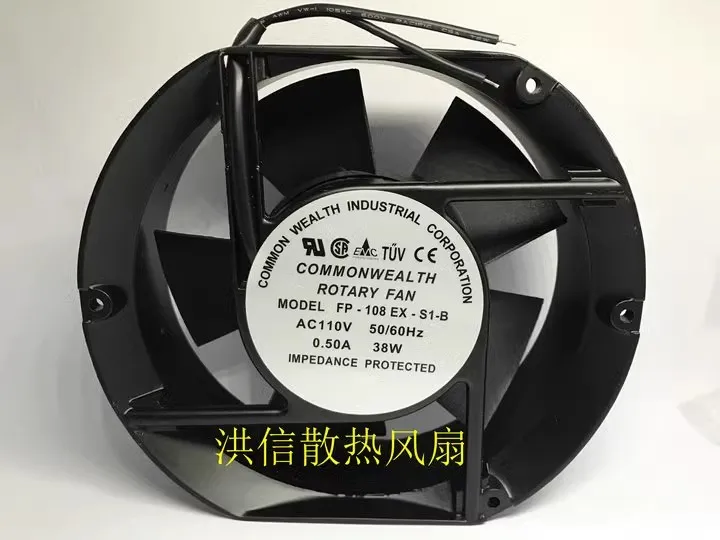 Free shipping new FP-108EX-S1-B 110V 0.50A 0.43A 38W 172 * 150 * 51MM cooling fan