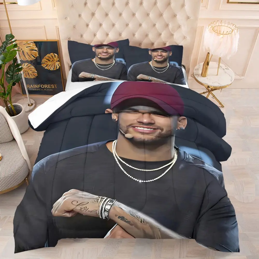 Street Cap Male Portrait Print Comforter Set Quilt Bedding Set Pillowcase Mens Guest Room Fashion Decor Complete Bedding