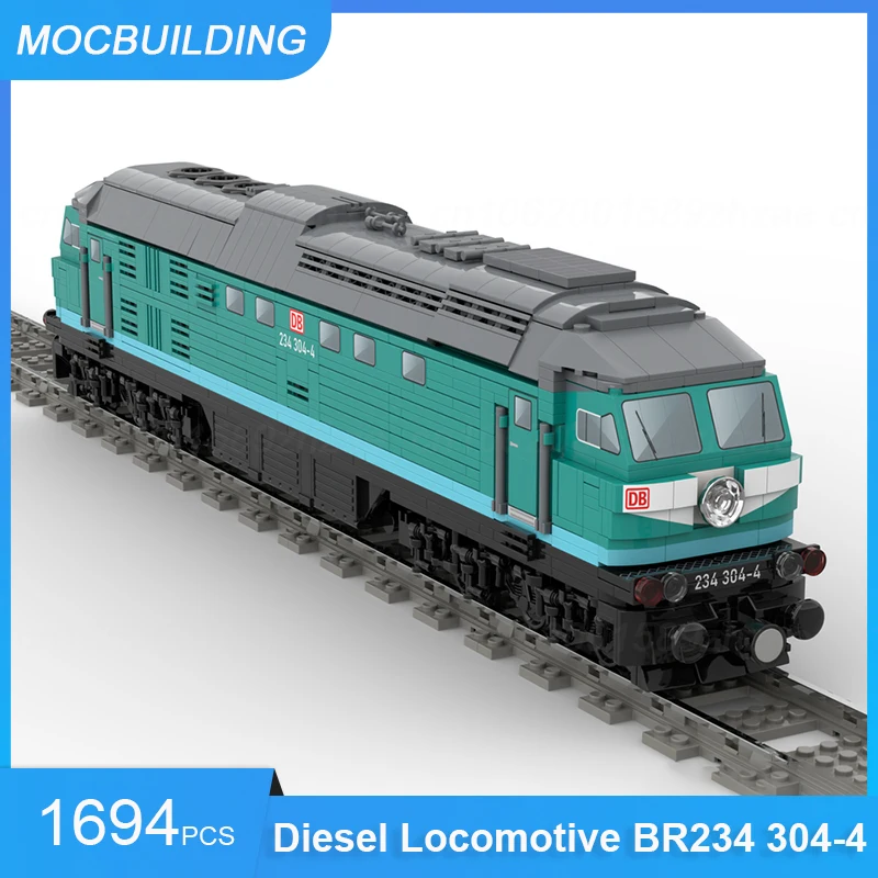 MOC Building Blocks SVT 137 234 High Speed Train & Locomotive BR E42 (Holzroller) & Diesel BR234 304-4 Model Assemble Bricks Toy