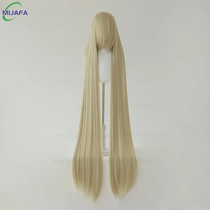 700g High Quality 59" 150cm Long Straight Cosplay Wig With Bang Blond Brown Red Green Blue Heat Resistant Hair Colors Anime Wigs image 5