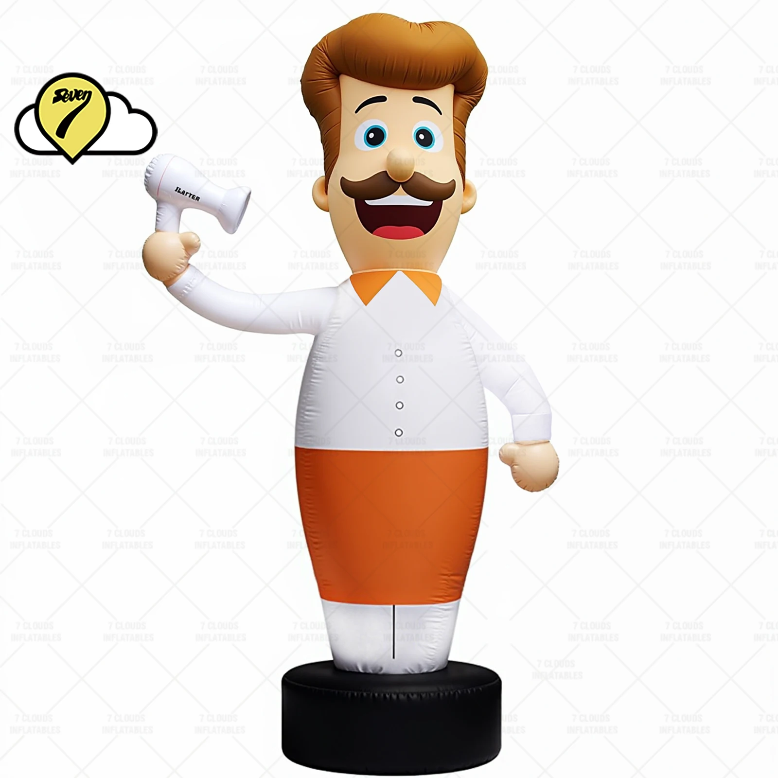 

3M Customized Hair Salon Inflatable Hairdresser Holding a Hair Dryer Wavering arm Tube Man Advertising Decor for Beauty salon