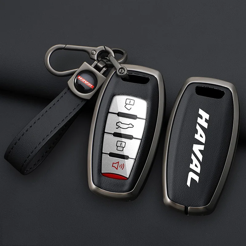 Zinc Alloy Leather Car Key Case Cover for Great Wall Haval/Hover H1 H6 H7 H4 H9 F5 F7 H2S Car-covers Shell Accessories