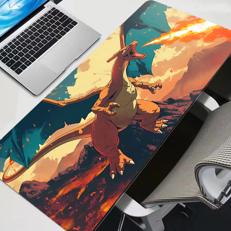 

Mouse Pad 90x40cm P-Pokemon Charizard Gamer Notebook Games MousePad HD Print Keyboard Pad xxl Mousepad Mouse Mat Gaming Desk Mat