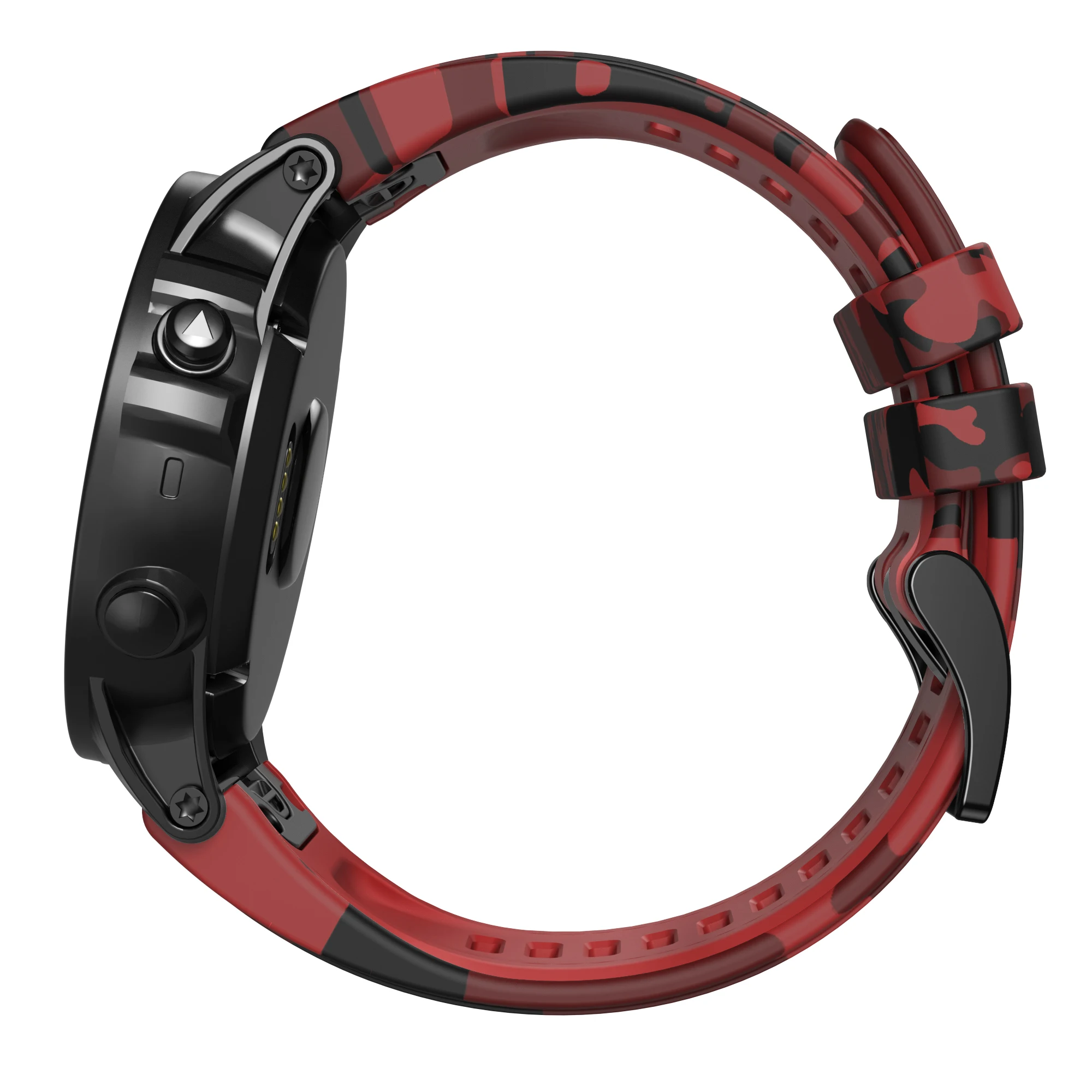22 26 mm silikonowy pasek zamienny z nadrukiem kamuflażu do opaski Garmin Fenix 8 47 51 mm 7 7X Pro 6 6X Pro 5 5X Plus QuickFit