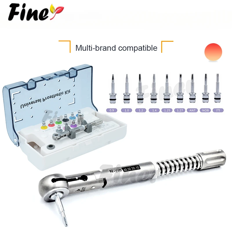 Dental Implant Screwdriver Set Universial Prosphetic Kit Implant Screw Driver Ratchet Torque Wrench Repair Tool Kit Dentistry