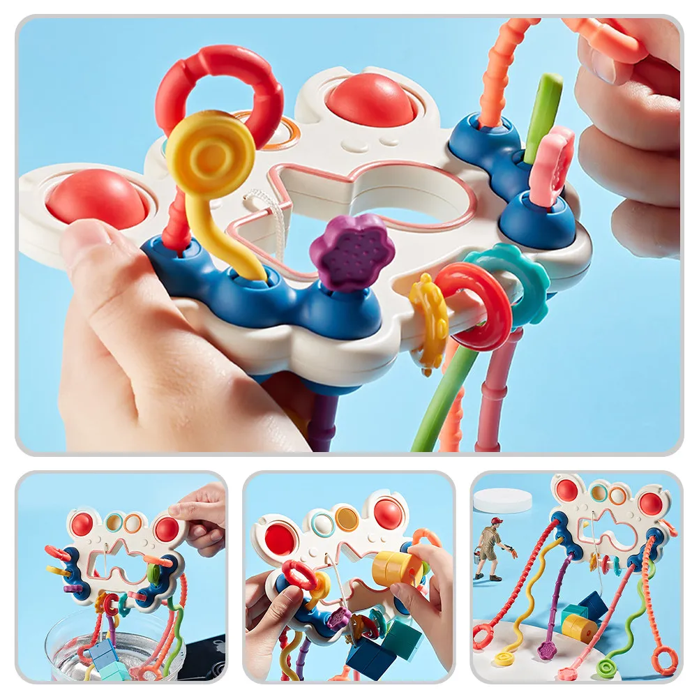 

Развивающая сенсорная игрушка-прорезыватель для младенцев на шнурке: стимулирует раннее развитие и развитие коммуникативных навыков у детей