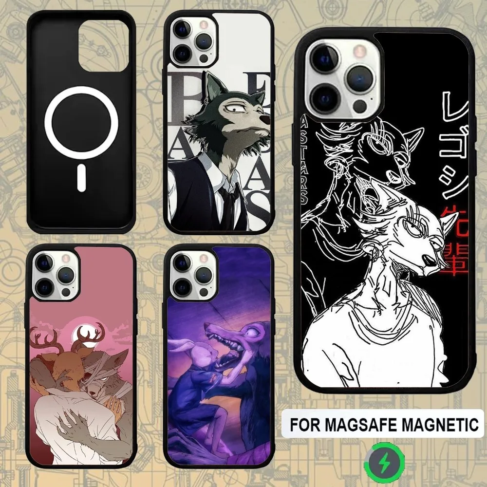 

B-Beastars Anime Phone Case For IPhone 16e,16,15,Pro,Max,14,Plus,13,12,11 Magesafe Magnetic Wireless Charge Cover