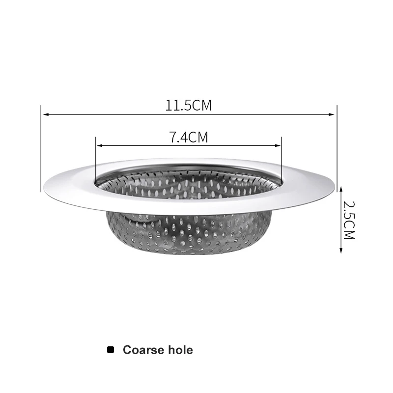 Stainless Steel Slip-net Sink Garbage Floor Drain Sewer Filter For Kitchen Household Anti-blocking Sink Drain Sink Filter