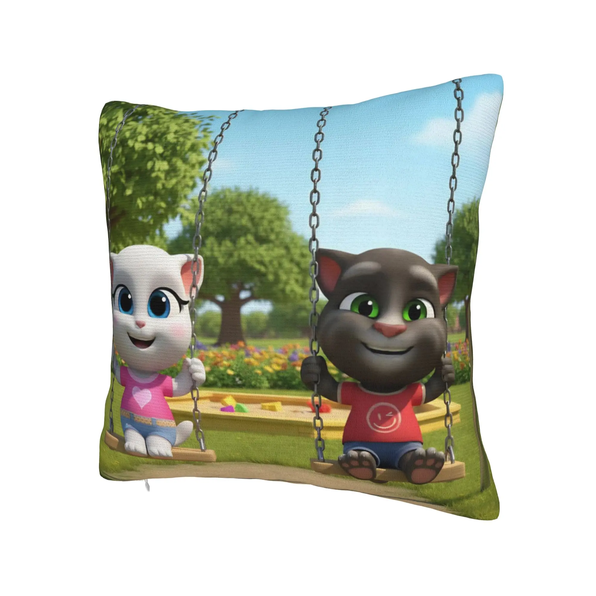 T-Talking T-Tom And F-Friends Pillowcase Stuff Soft Cushion Cover Gift  Throw Pillow Case Cover Home Multi Size