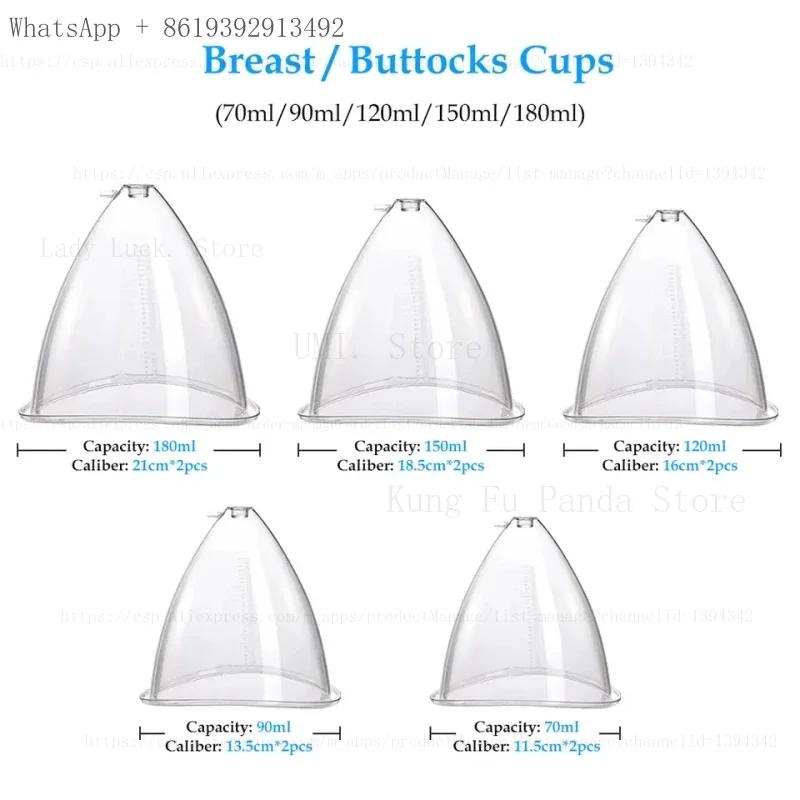 Vacuum Suction Cup Butt Lifting Therapy Machine Breast Enhancement Buttock Enlargement Pump Machine Body Shaping Beauty Device