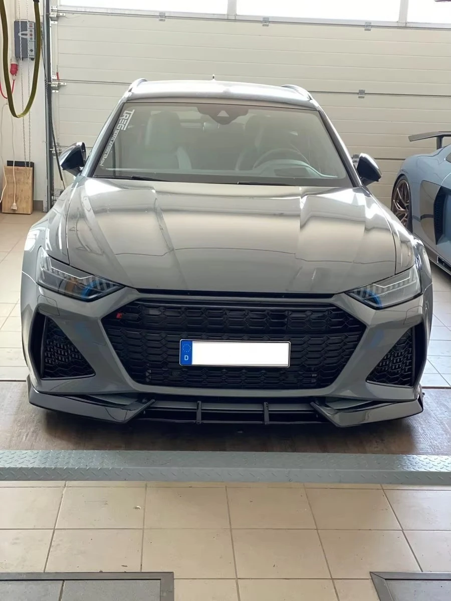 

Предварительный сплиттер переднего бампера из углеродного волокна для Audi RS6 C8 Avant Wagon 4-дверный 2019-2022 гг.