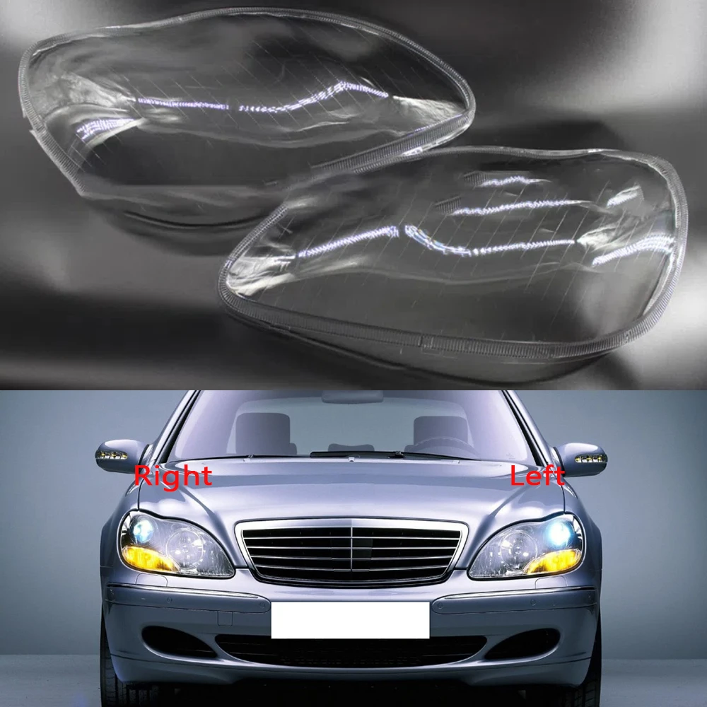 Car Front Headlight Lens Cover Headlamp Lampshade Glass Lamp Shell For Mercedes-Benz W220 S600 S500 S320 S350 S280 1998-2005