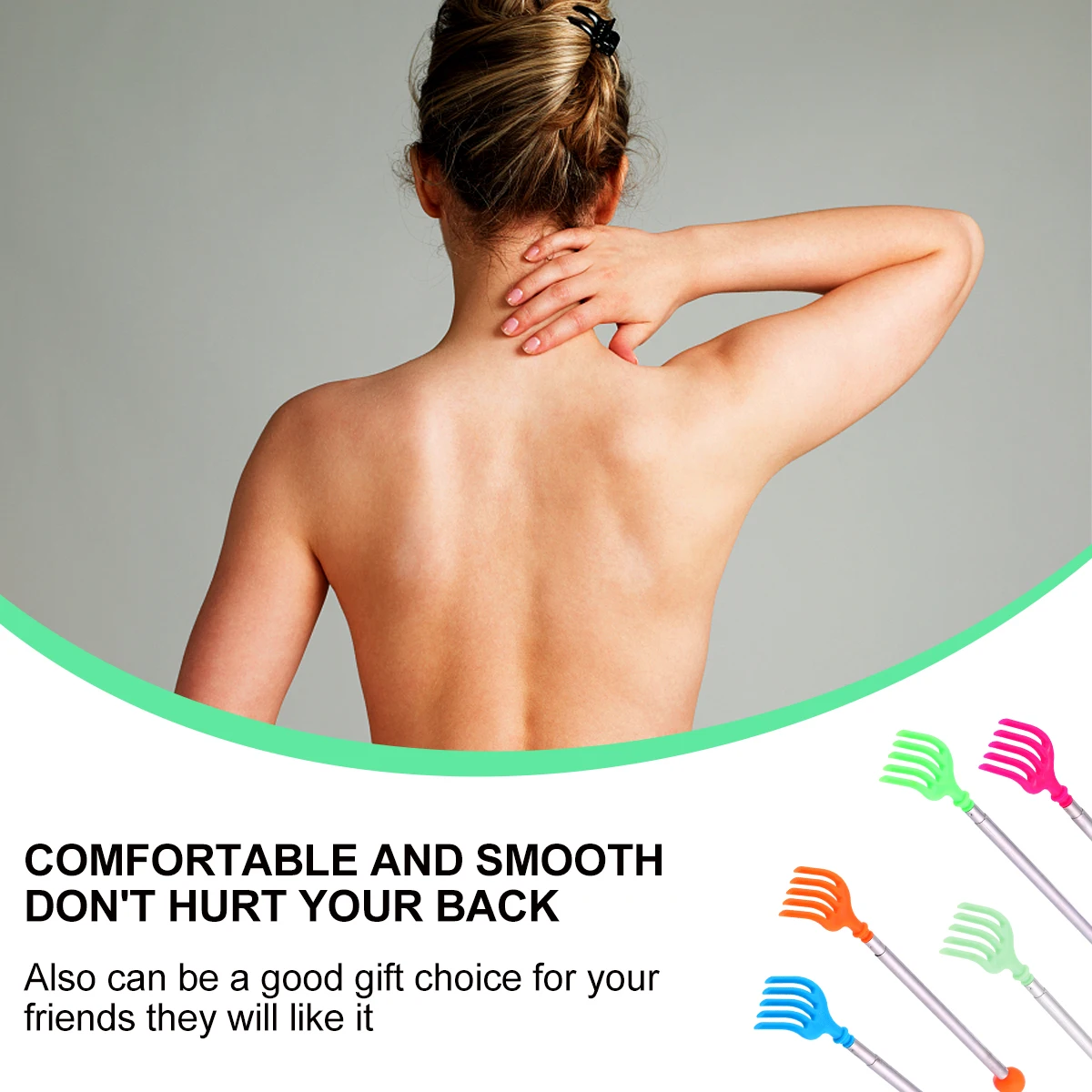 

5pcs Back Scratcher Telescopic Itch Relief Tool Lightweight Durable Massager Body Itch Relief Scratcher Part Scalp