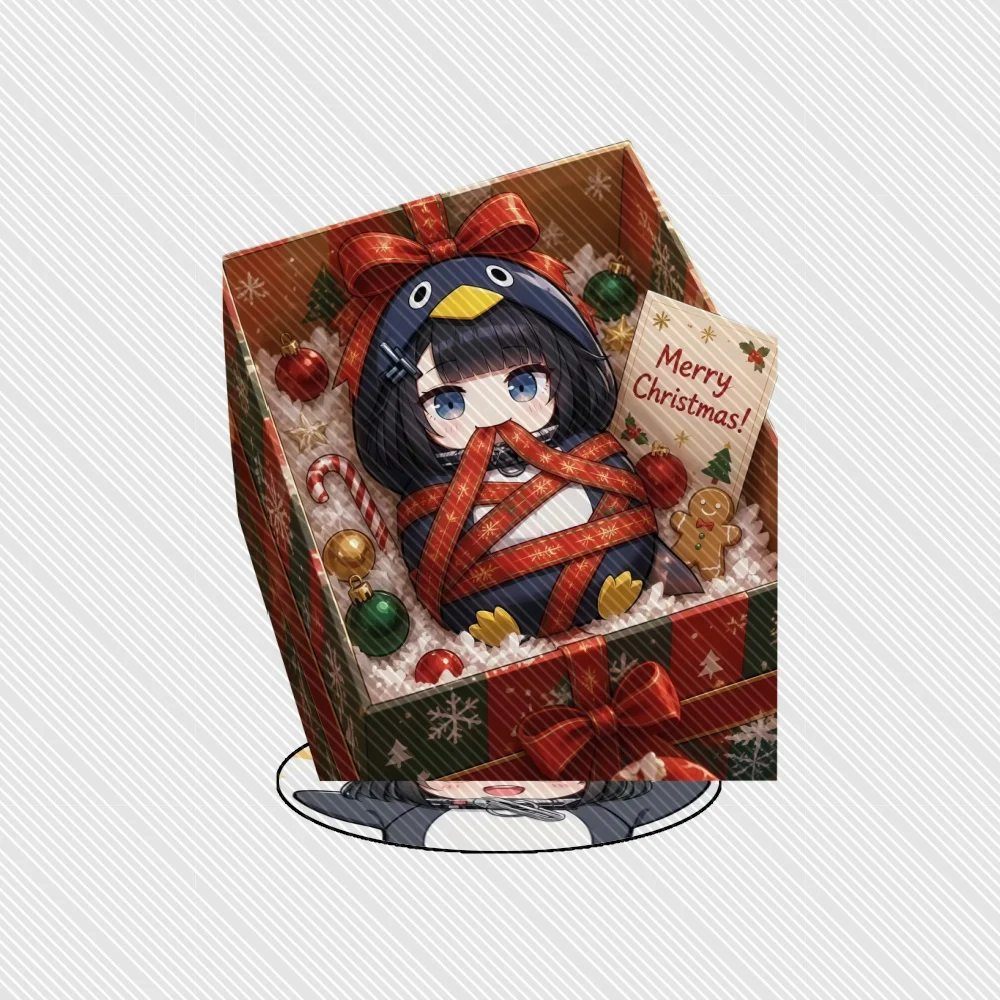 10CM Anime Gugugaga - Little Penguin Acrylic Keychain Stand Model Cosplay Characters Ornament Accessories Goods Collection Gifts view 2