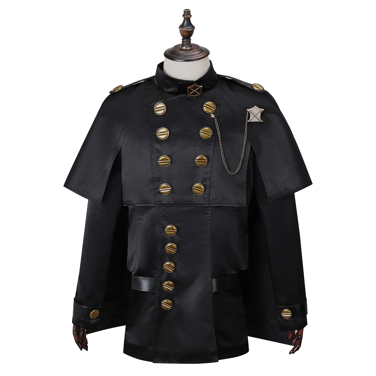 

Game Yorha Type-51 Nael Cosplay Costume Black Jacket Unifrom Suit With Neckwear for Men Halloween Carnival Party Suit ﻿