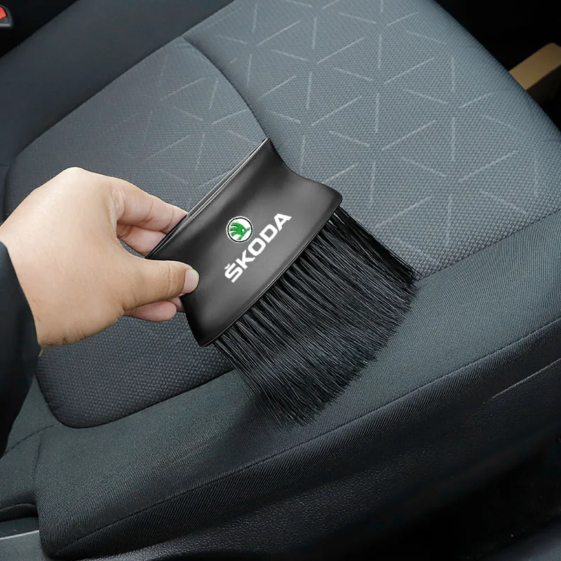 تنظيف السيارة فرشاة ناعمة مقعد الفجوة منفذ الهواء أداة الغبار لسكودا كيللاك إليك كودياق اوكتافيا إنق كاميك سكالا رابيد سوبيرب كاروك #6