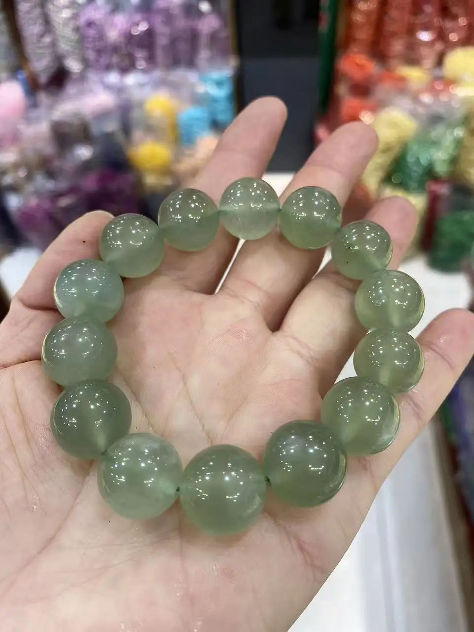 

Унисекс-браслет из натурального нефрита Сюянь с бусинами Ice Bottom, подлинное украшение для мужчин и женщин