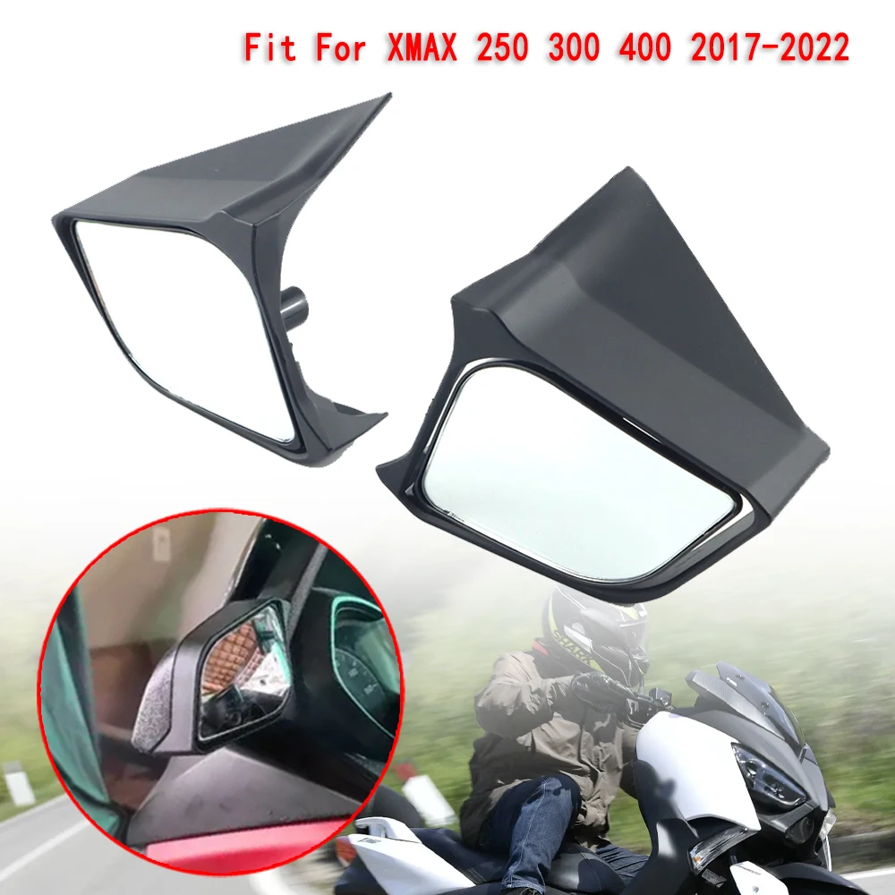 

Front Moving Rearview Mirror Large Field View Glare Reflector Fit For Yamaha XMAX 250 300 400 XMAX 250 XMAX300 XMAX400 2017-2022