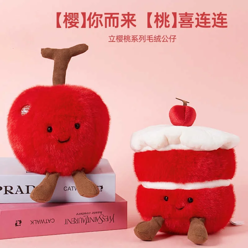 

Original Cherry Series Plush Toy Fruit Cherry Plush Doll Creative Toy Table Decoration Item Cute Gift For Friends And Girls