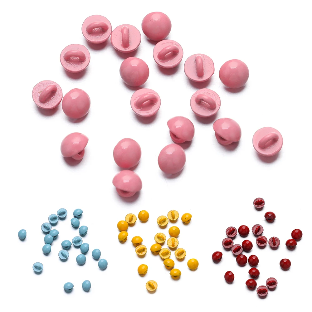 20pcs 4mm DIY Shoes Sewing Accessories Belt Buckles 1/6 Dolls Clothing Doll Mushroom Buttons Ultra-small Buckle