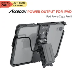 ACCSOON Power Cage shell for 12.9inch ipad NP-F battery Charger ipad aluminum alloy protective case bracket with screw holes