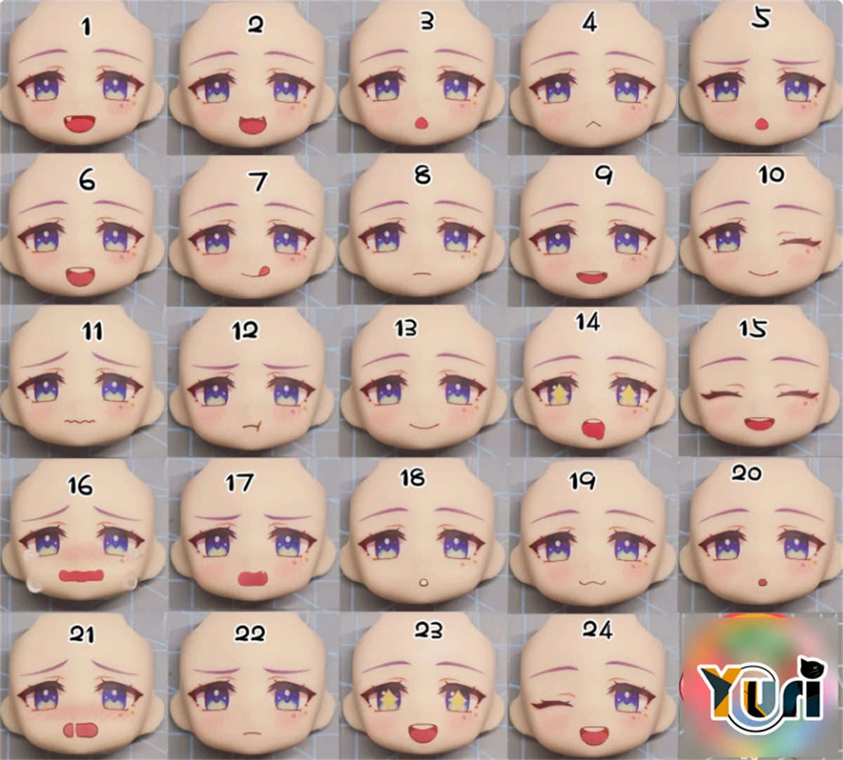 Yuri Game Honkai: Star Rail Robin Handmade OB11OB22 OB24 Water Paste Face Alternate Face Expression Anime Cosplay C