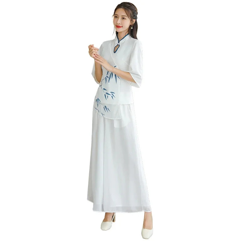 

Beauty Salon Women's Uniform Sauna Foot Bath Beautician Clothes Massage Clothes Elegant Chinoiserie Workwear Spa Uniforms