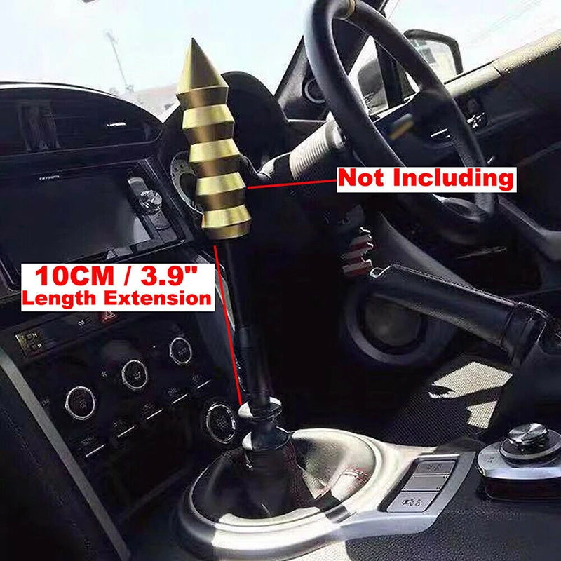 Universal Manual Transmission Car Gear Shift Knob Shifter Lever Extender 10cm 3.94in Aluminum Alloy Accessories