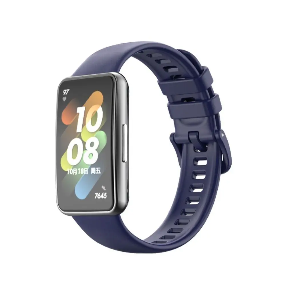 Silikonowy pasek do zegarka dla Huawei Band 7 sportowy pasek do inteligentnego zegarka miękka opaska na nadgarstek TPU pasek zamienny do bransoletki dla Huawei Band7